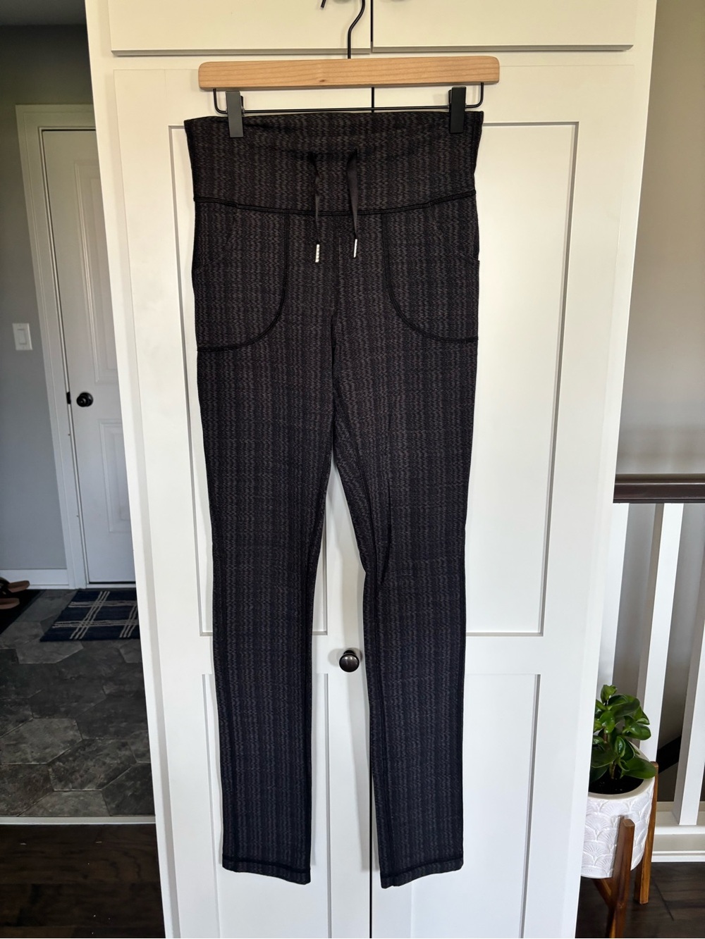 lululemon athletica Black Charcoal Knit Drawstring Pants